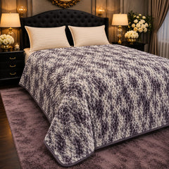 Premium Luxury Plush Comforter – Grey & White