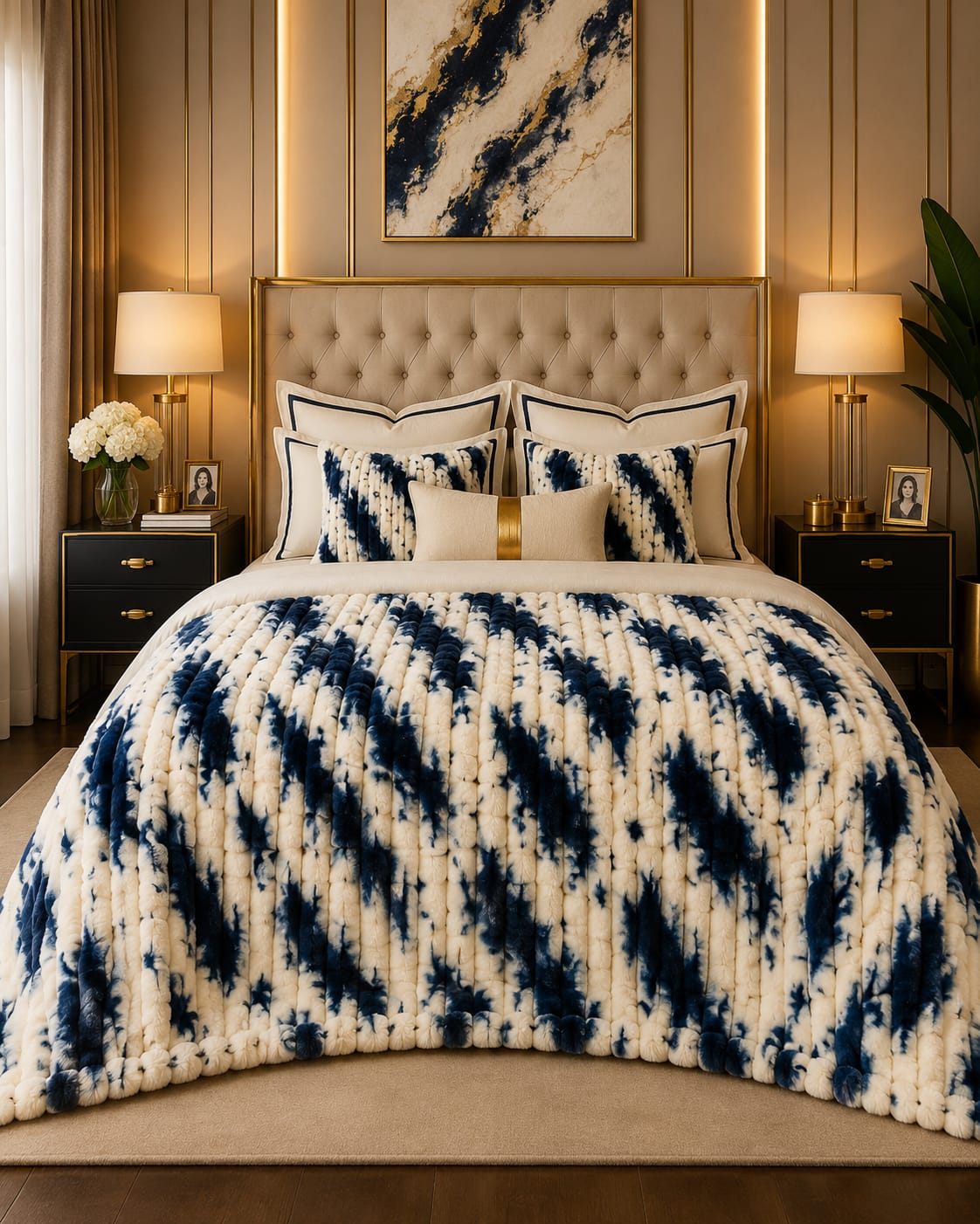 Premium Luxury Plush Comforter – Midnight Frost